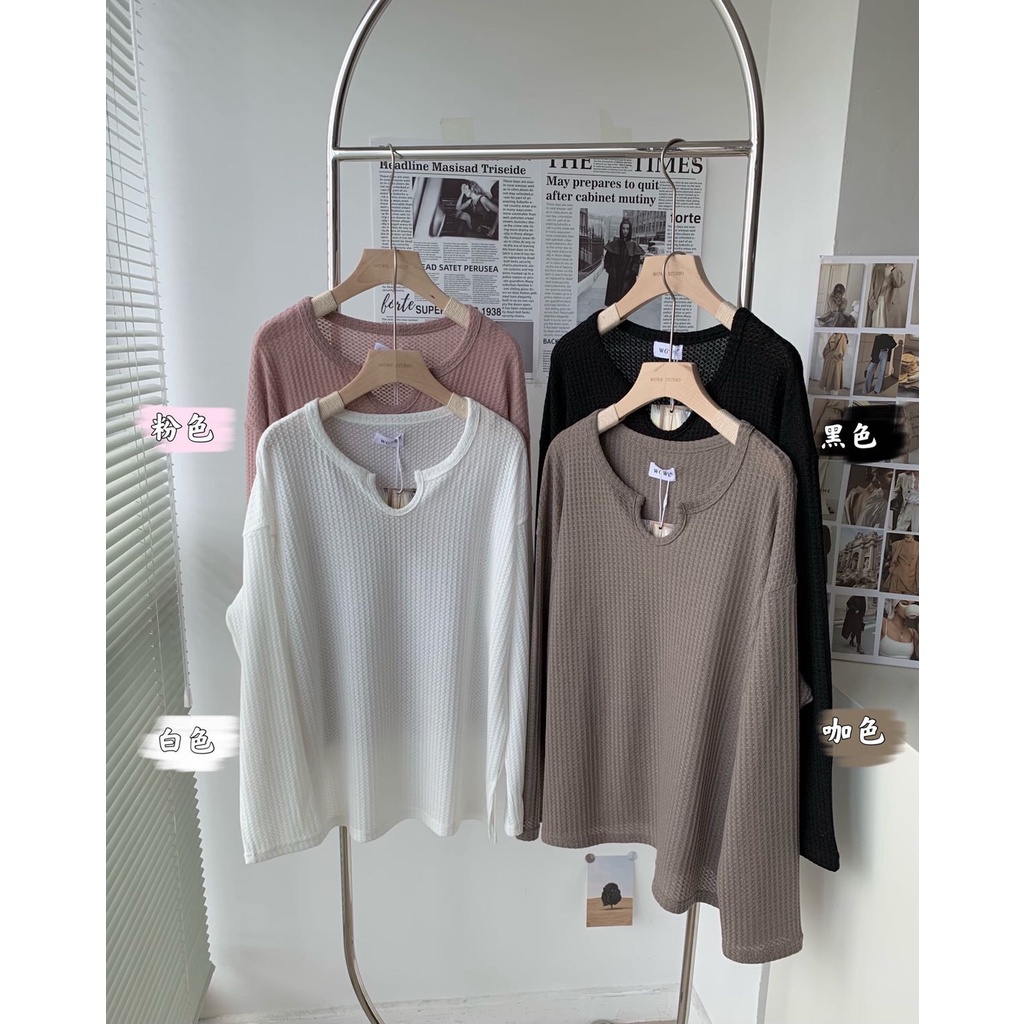 [Ảnh thật] Áo thun basic cổ U xốp mềm form rộng xẻ tà - Áo pull trơn thun gân dáng rộng cổ v xẻ ulzzang | BigBuy360 - bigbuy360.vn