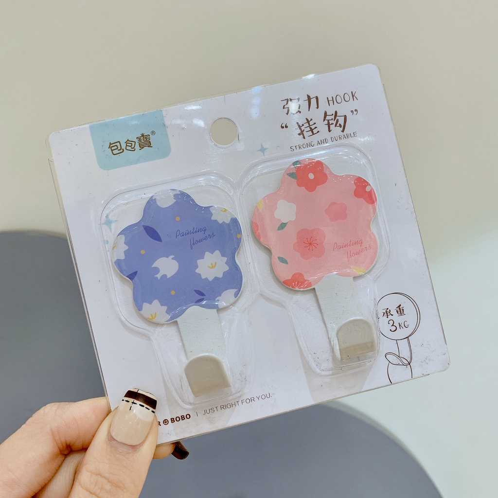 Móc dán tường treo đồ hình dễ thương chịu lực 3kg
