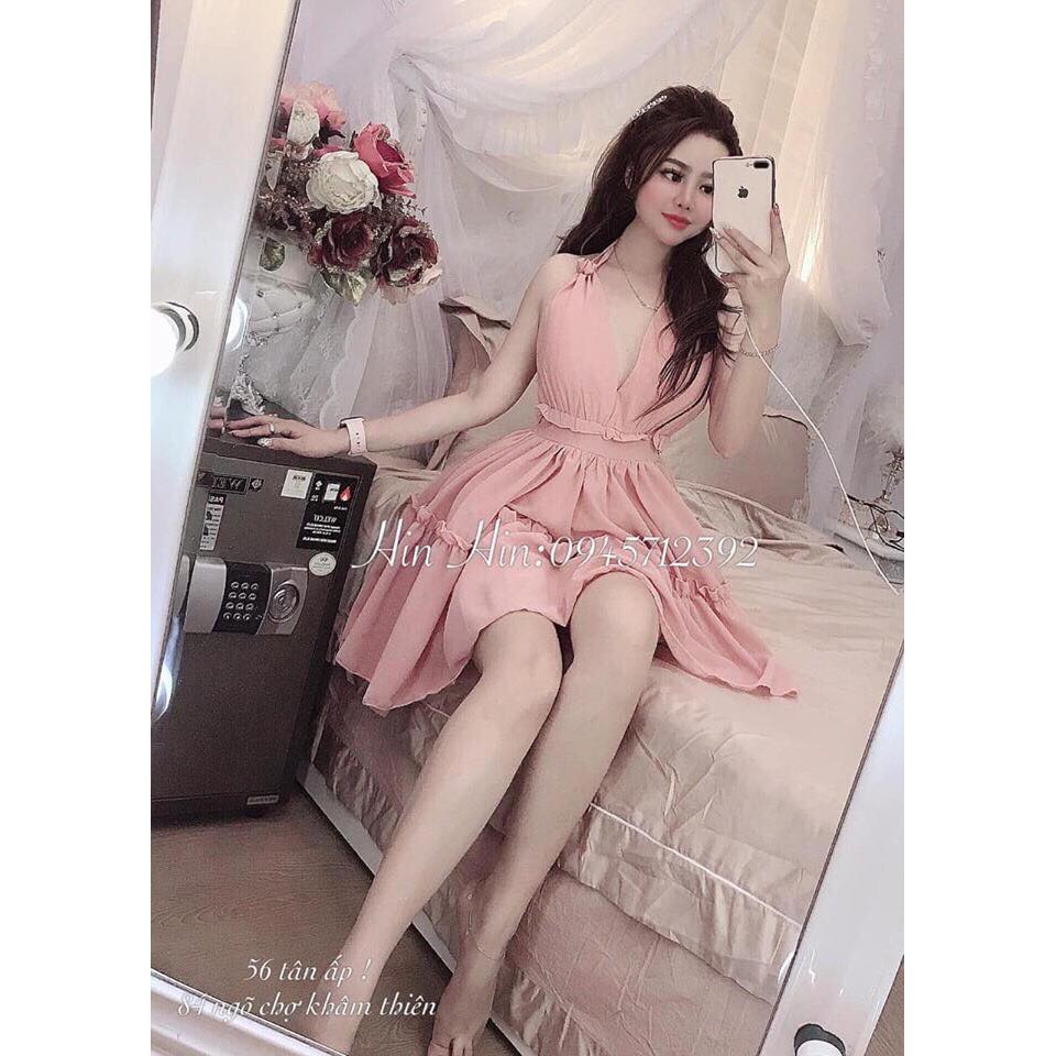 ] Đầm hở lưng viền bèo < CÓ MÚT NGỰC> MIGHTY FASHION Dream Creator | BigBuy360 - bigbuy360.vn