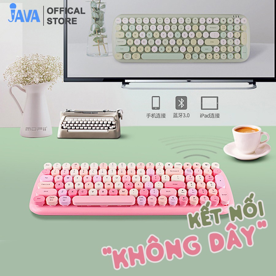 [TẶNG BỘ STICKER LÓT CHUỘT] Bộ bàn phím và chuột không dây dễ thương mini Mofii - Phím tròn | BigBuy360 - bigbuy360.vn