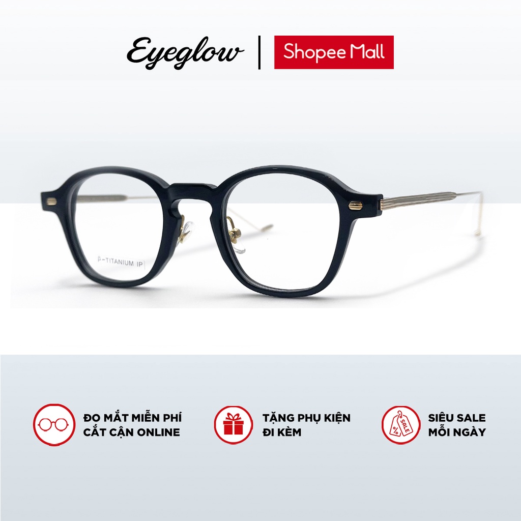 Gọng kính cận nam nữ Eyeglow gọn nhẹ dễ đeo mix match cực đình cùng outfit cực cute dễ thương EG22003