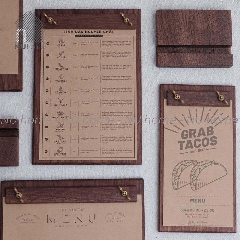 nuhome.vn | Kẹp menu gỗ để bàn - Kento, được thiết kế đơn giản đẹp mắt bằng chất liệu gỗ tự nhiên cao cấp