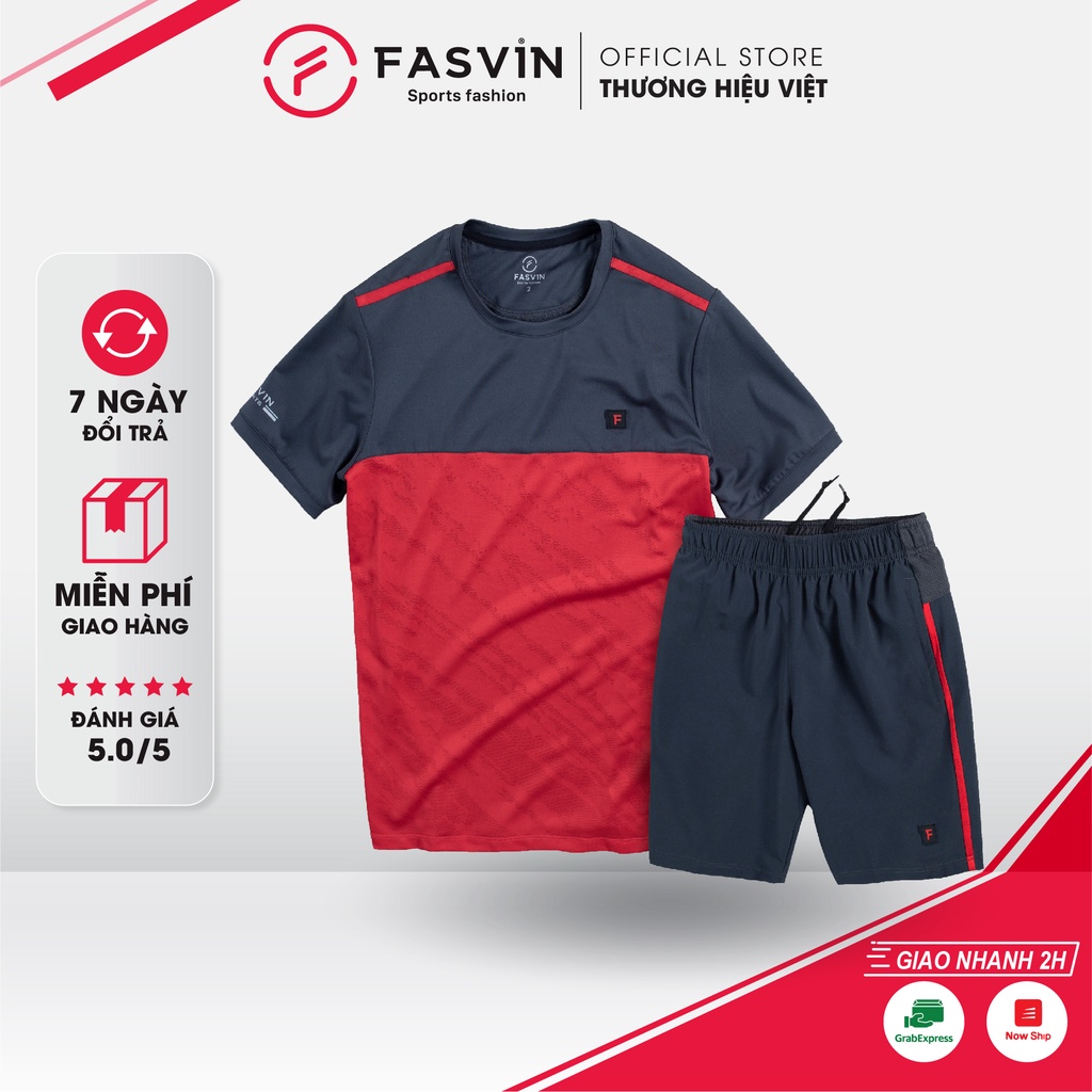 Bộ thể thao nam Fasvin AV20226.HN chất vải mềm nhẹ co giãn thoả thumbnail