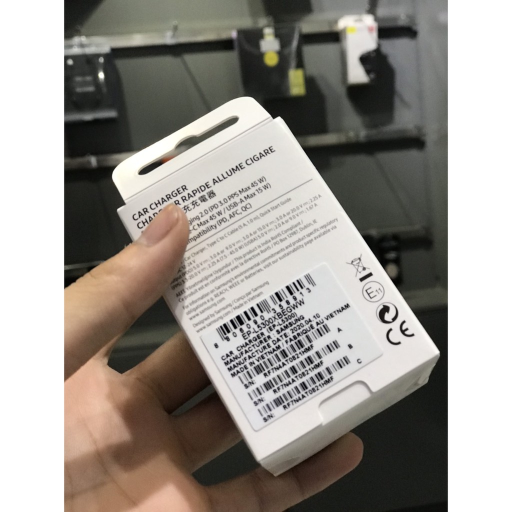 Tẩu Sạc ô tô Samsung sạc nhanh 45W chuẩn PD - Hàng Chính Hãng