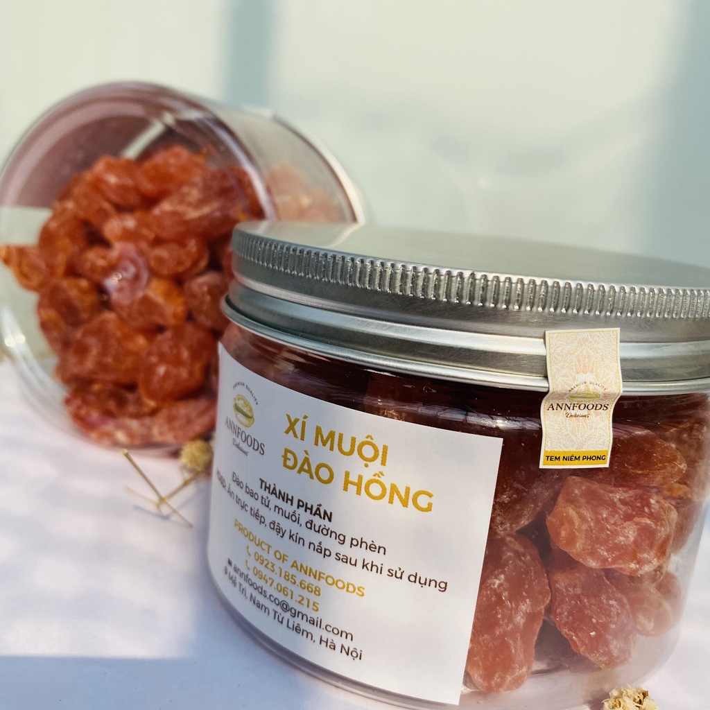 Xí Muội Đào Hồng Chua Ngọt Xí Muội Đào Hồng Chuẩn Vị Bổ Sung Vitamin Ăn Là Nghiền - Annfoods
