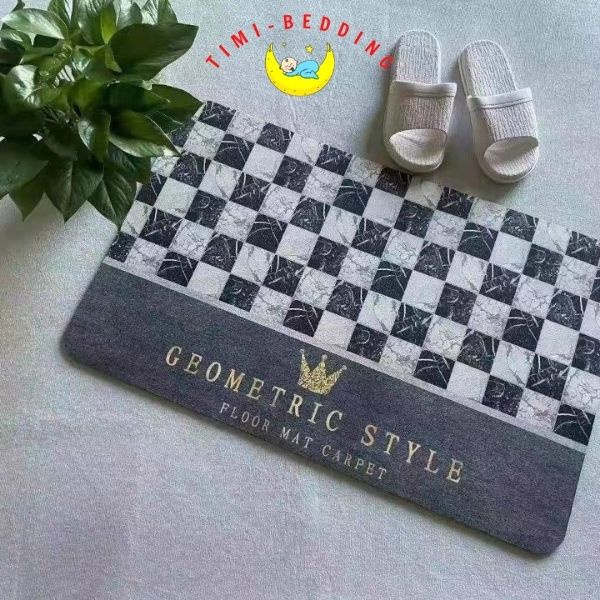 Thảm lau chân chống nước Vintage – Thảm chùi chân thấm nước mẫu mới, hiện đại - Timibedding