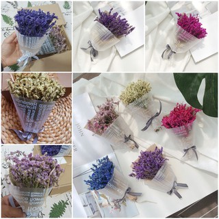 (HỘP HOA  KHÔ QUÀ TẶNG) Bó hoa sao khô nhiều màu bền đẹp, phụ kiện trang trí chụp ảnh, decor bàn tiệc, cắm nghệ thuật