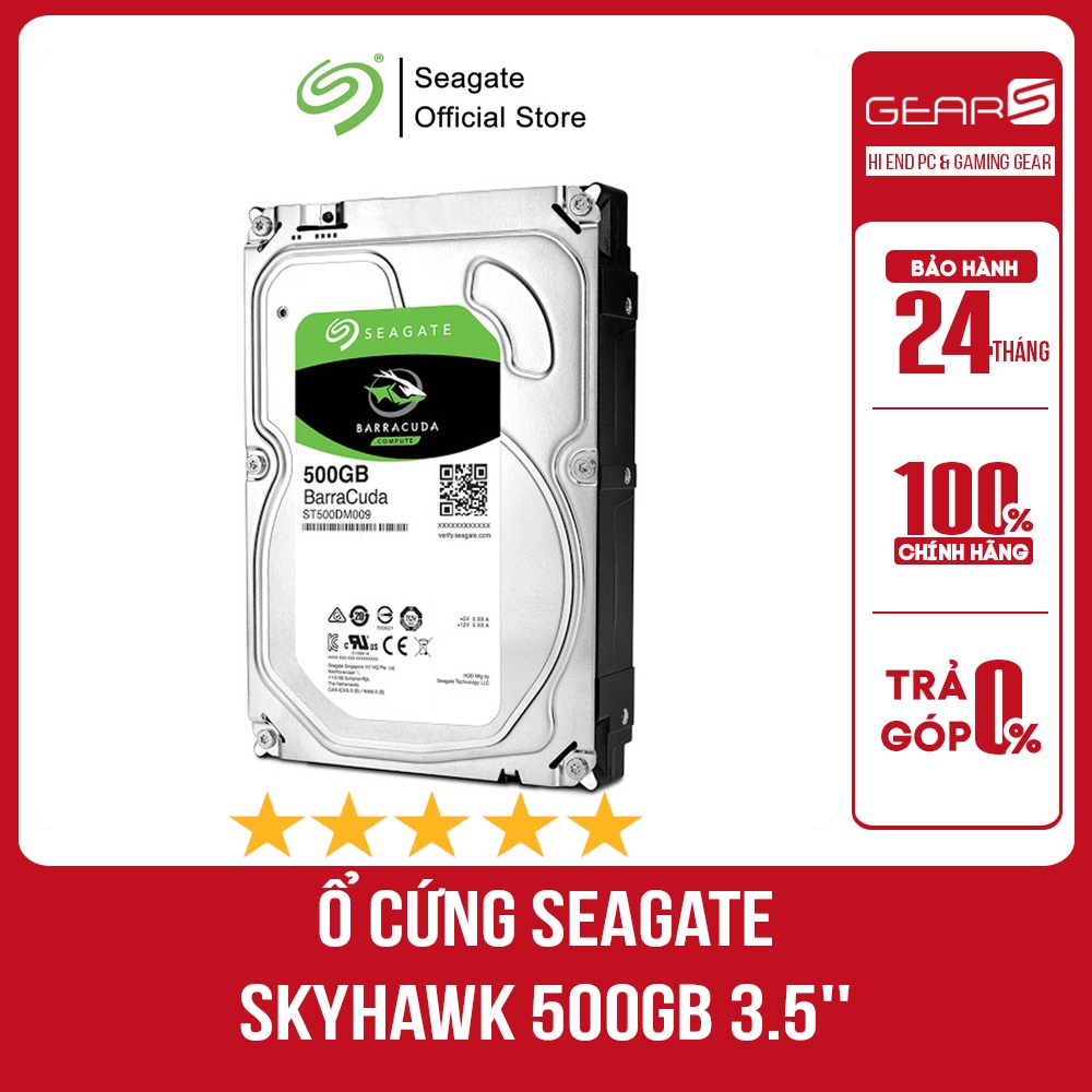 Bảng giá Ổ CỨNG SEAGATE SKYHAWK 500GB 3.5 INCH Phong Vũ