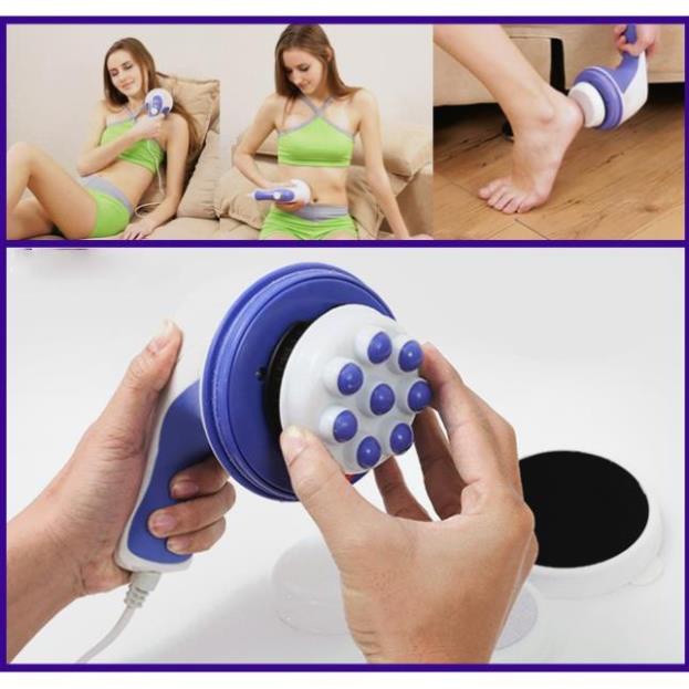 Máy massage cầm tay Relax and Spin Tone 5 Đầu - Đánh Tan Mỡ Bụng, Giảm Nhức Mỏi [Bảo Hành 1 Đổi 1]