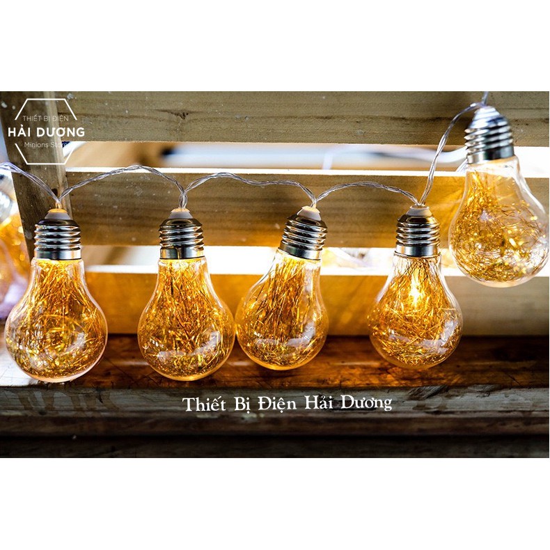 Bộ dây đèn led trang trí 20 bóng đèn dài 4 mét chân cắm USB - Tặng kèm củ sạc - Bảo hành 1 năm - Trang trí decor