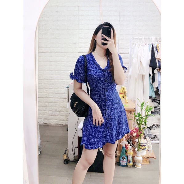 Đầm hoa nhí xanh V H3354