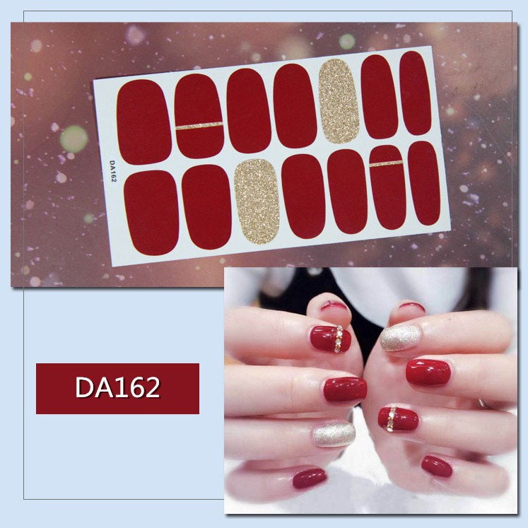 Bộ nail sticker 14 miếng dán móng tay trang trí 3D DA161-DA180 xinh xắn chống thấm nước