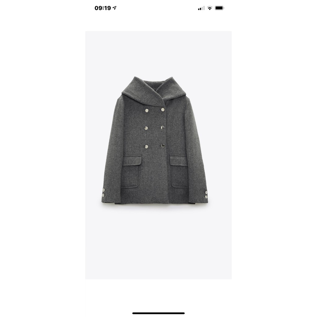 áo dạ có mũ Zara authentic size XS newtag