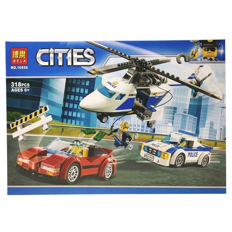 Đồ chơi xếp hình city urban lắp ráp xe cảnh sát cho bé