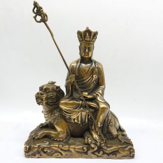Tượng đồng Bồ Tát Địa Tạng cưỡi linh thú