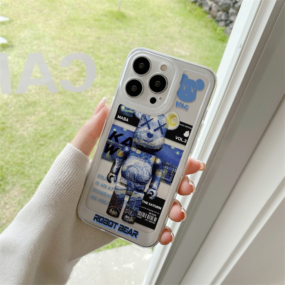 Ốp Điện Thoại Mềm Chống Sốc In Hình Gấu KAWS Cho iPhone 11 13 12 X XS Pro Max XR 12 13