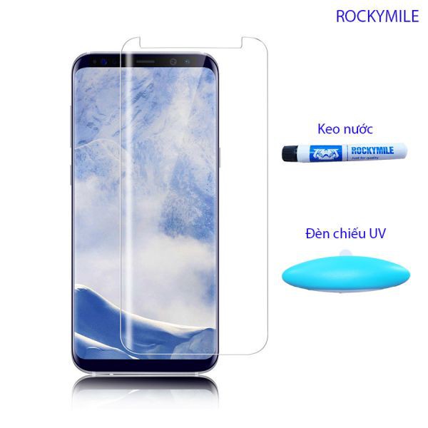 Miếng Dán Cường Lực Full Màn Keo Nước UV cho Samsung Galaxy S8 Plus