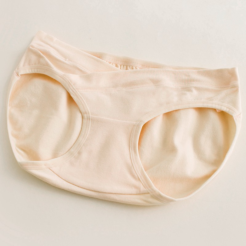 Quần lót cạp chéo cotton co dãn cho mẹ bầu- LOẠI TRƠN QATE0181