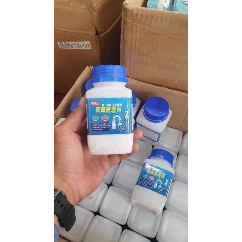Chai bột tẩy vệ sinh đường cống, thông cống,,,
