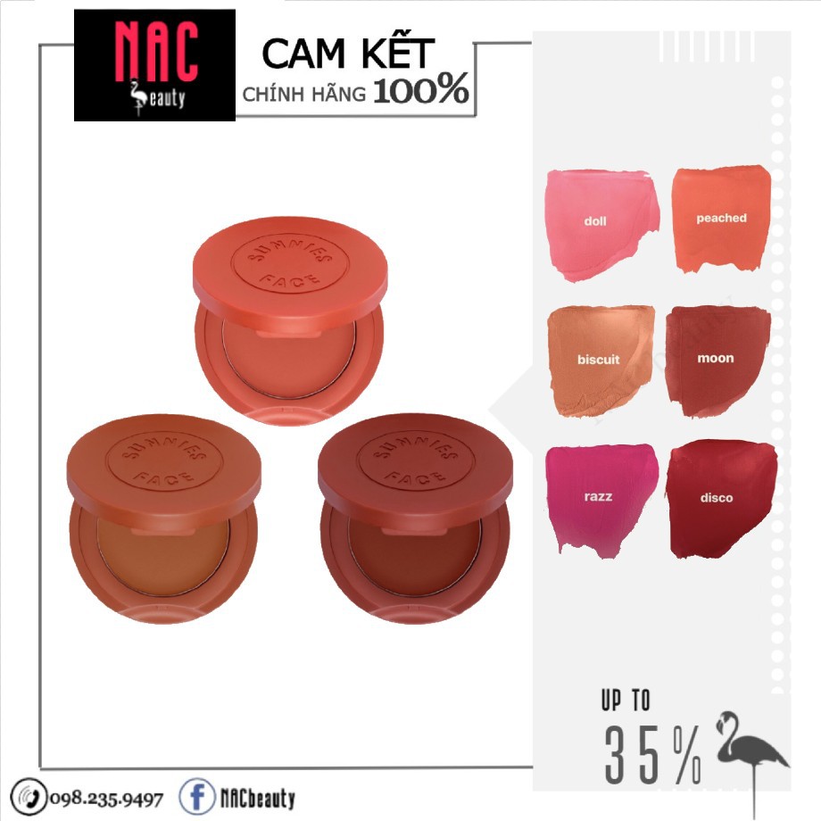 [Chính hãng] SUNNIES FACE Airblush Má Hồng Dạng Kem
