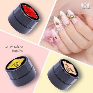 Gel Vẽ Nổi 3D Fol với chất gel sánh mịn dễ định hình.