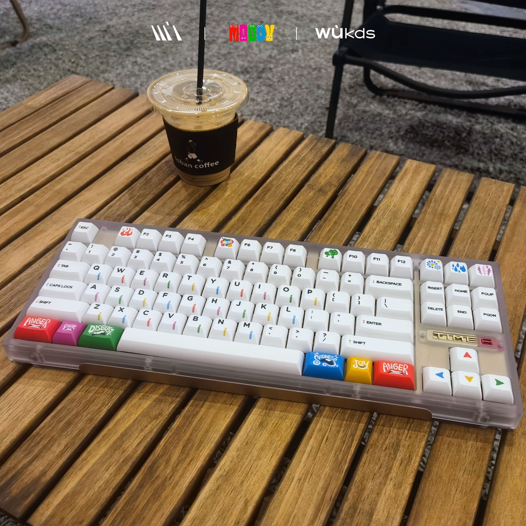 WUKDS MOOD Keycaps 160 Phím PBT Dye-Thăng hoa Keycaps KCA Hồ sơ Keycaps cho Công tắc Cherry Gateron MX Bàn phím cơ