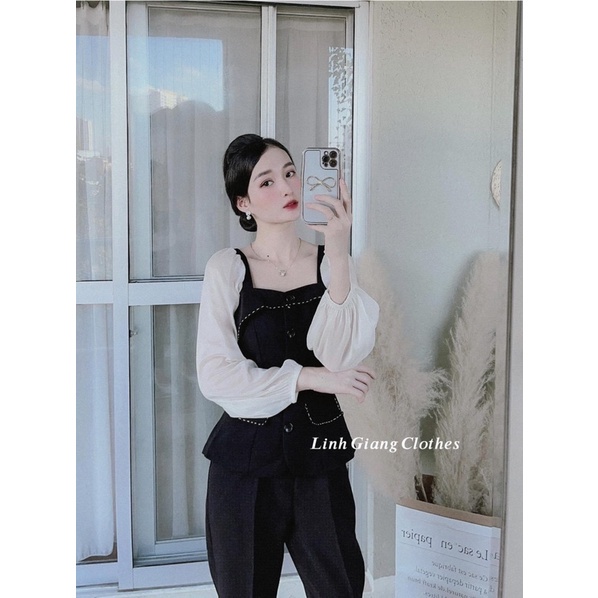 [Hàng Đẹp] Áo Umi Tay Phối Cổ Vuông, Closet of You Áo Kiểu Nữ Tay Phồng Siêu Xinh Có Ảnh Thật Kèm Video | BigBuy360 - bigbuy360.vn