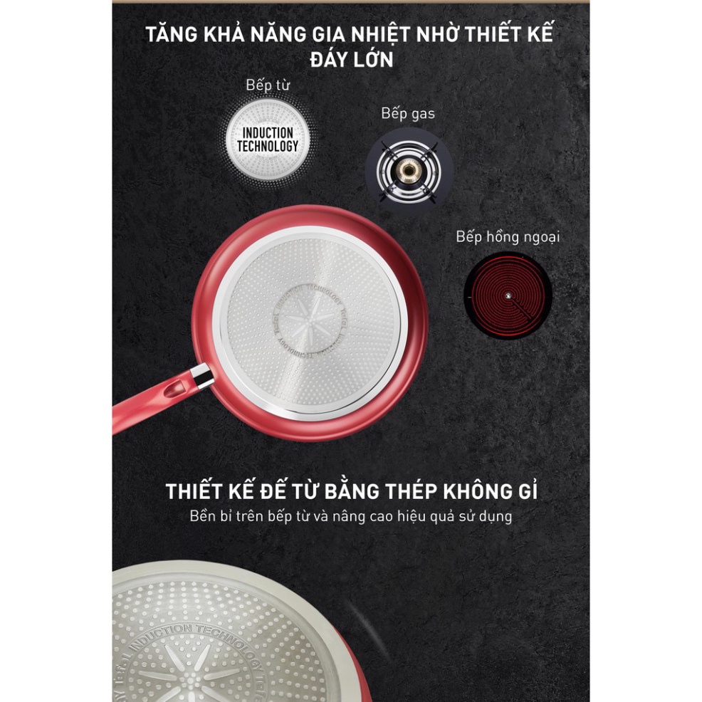Nồi chảo chống dính Tefal So Chef, quánh chiên xào đáy từ dẫn nhiệt tốt cao cấp