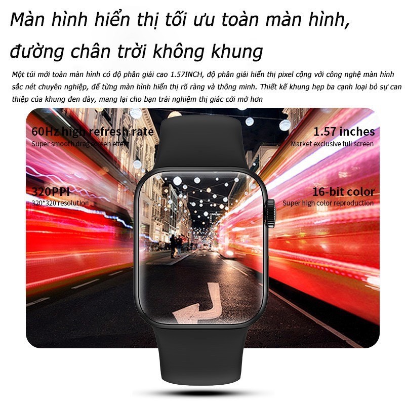 Đồng Hồ Thông Minh Smartwatch HW12 có Tiếng Việt, Nghe Gọi, Cảm Ứng Siêu Mượt, Màn hình tràn viền, có núm xoay