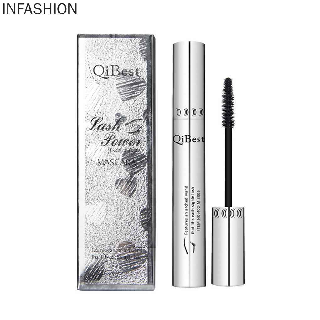 (Hàng Mới Về) Mascara Qibest Ống Bạc Uốn Cong Làm Dày Và Dài Mi Chống Thấm Nước