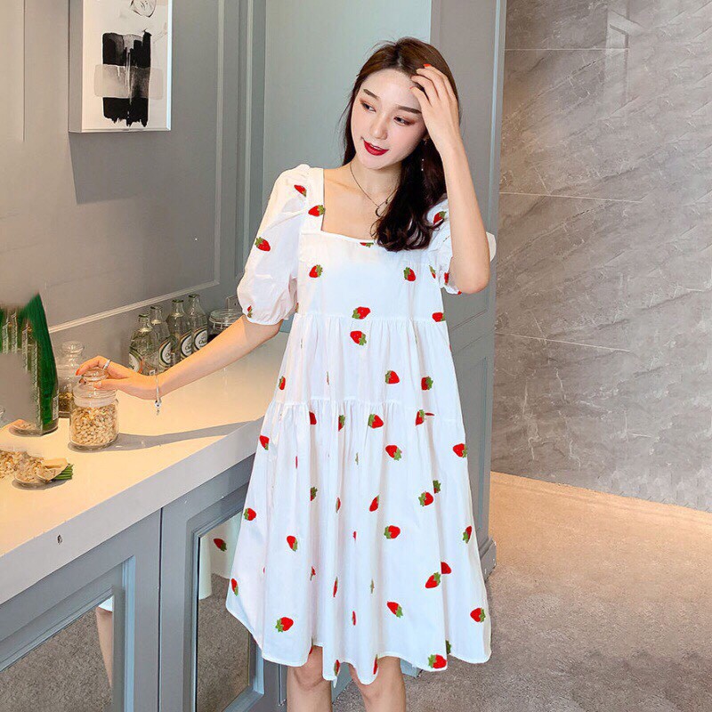 💧ĐẦM BABYDOLL IN HÌNH DỄ THƯƠNG