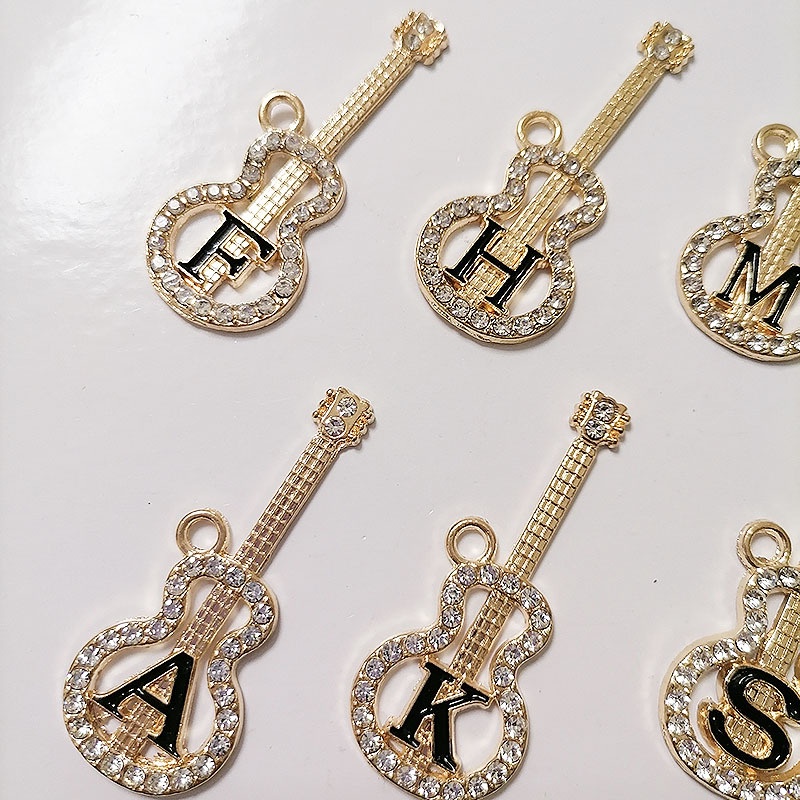 Bộ 26 Phụ Kiện Trang Trí Đàn Ghi Ta Bằng Hợp Kim Vàng Trắng DIY