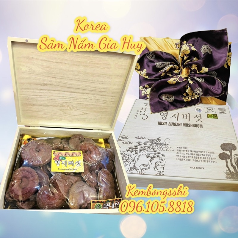 [DATE MỚI] Nấm Linh Chi Đỏ HÀN QUỐC, Hộp Gỗ 365 Sang Trọng