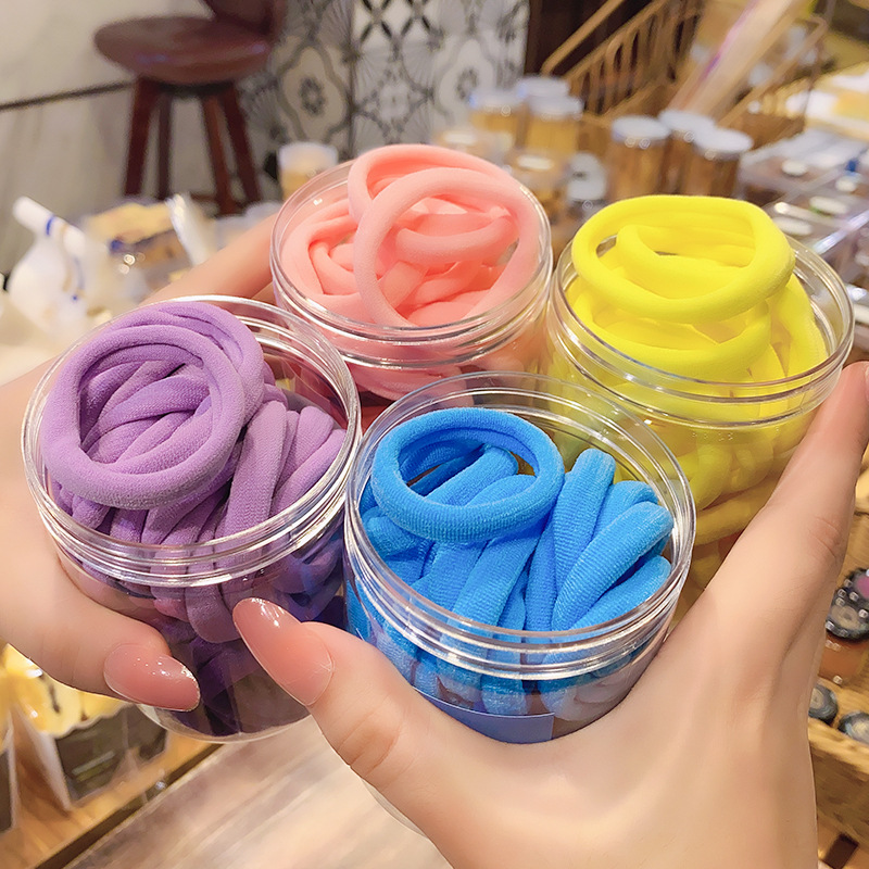 Set 10 dây cột tóc co giãn màu sắc thời trang Hàn Quốc
