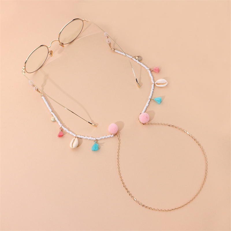 Bán Chạy Phổ Biến Dây Đeo Mắt Kính Dạng Chuỗi Hạt Mặt Nạ Chuỗi Hạt Vàng Tua Rua Nhiều Màu Sắc Phổ Biến Cho Nữ