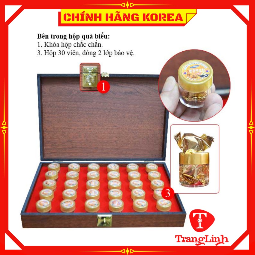 Viên đông trùng Hồng sâm hoàng đế hàn quốc thượng hạng, hộp 30 viên - tranglinhkorea