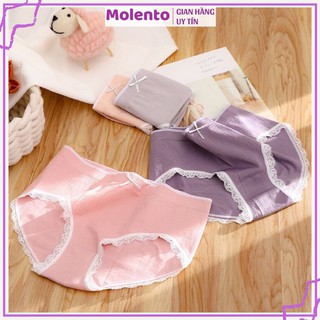 Quần Lót Nữ Cotton Molento Quần Xì Nữ Thiên Nga Có Nơ Dễ Thương Co Giãn 4 Chiều Cao Cấp - M33