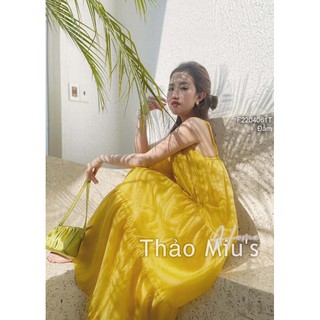 Đầm maxi tơ bèo tầng dáng suông rộng 2 dây!