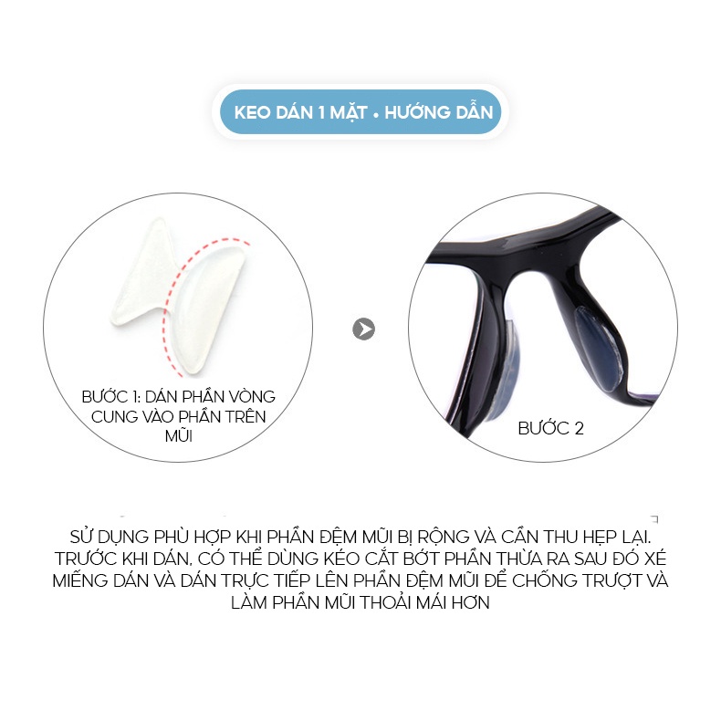 Đệm mũi silicon dán chống trượt nâng cao kính loại kẹp chắc chắn LILYEYEYWEAR