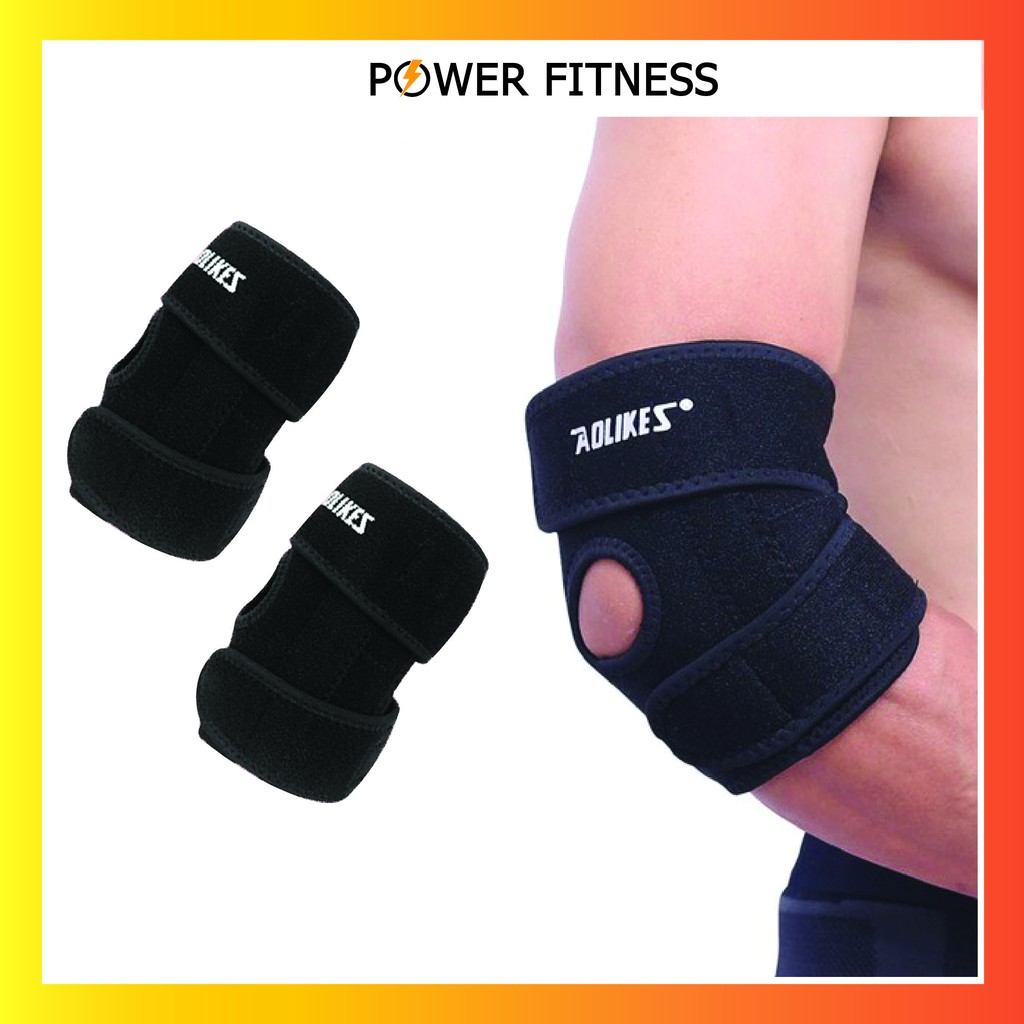 Đai Dán Khuỷ Tay Thể Dục Thể Thao Chính Hãng Aolikes A-7946 | Đai Cuốn Bảo Vệ Khuỷu Tay Lò Xo Power Fitness B2009