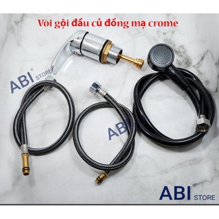 Bộ vòi gội đầu salon tóc hàng đồng loại đẹp, vòi bồn gội đầu cao cấp