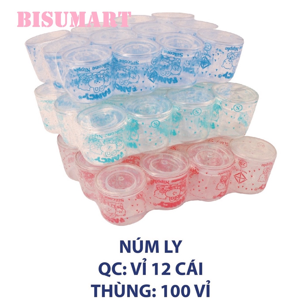 Núm Vú cổ hẹp Ly Silicone Siêu Mềm FANCY