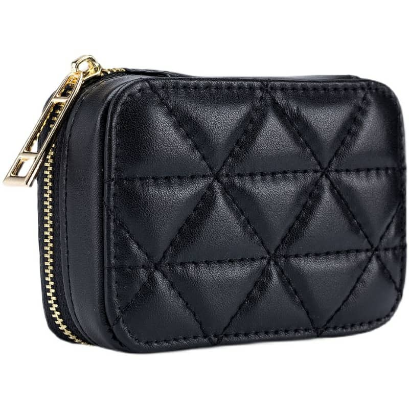 Túi ví da PU đựng son có gương cao cấp trang điểm tiện lợi