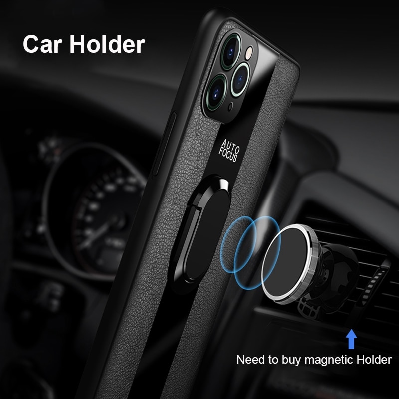 Luxury Porsche Design Leather Phone Case For iPhone 12 Mini 12 11 Pro Max Protection Cases For iPhone 7 8 plus SE2020 X XS MAX XR Car Magnetic bracket Holder Back Cover casing