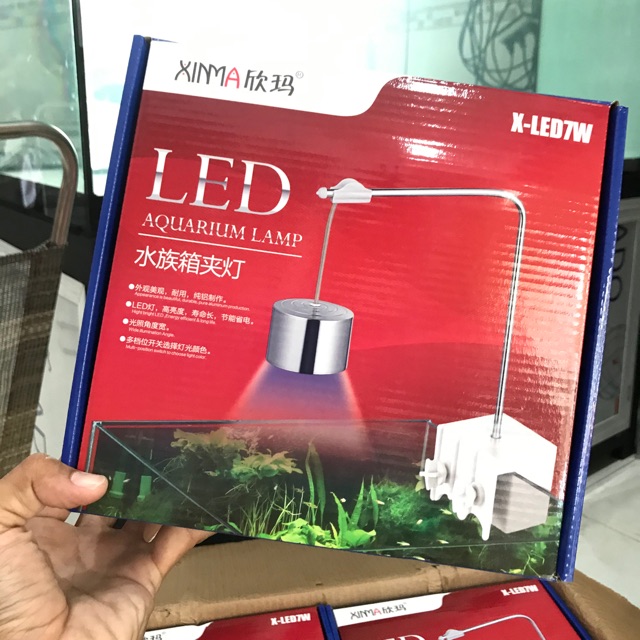 Đèn led rọi XINMA kẹp thành bể mini 7W