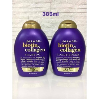 Dầu gội xả Biotin & Collagen OGX 385ml, Mỹ