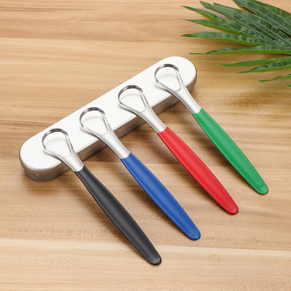 [Hàng mới về] Thanh Cạo Lưỡi Bằng Thép Không Gỉ Chăm Sóc Răng Miệng Cho Người Lớn/ Trẻ Em