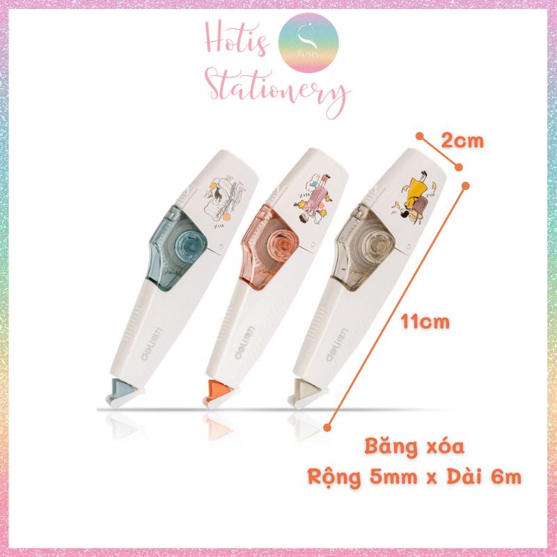 [HOTIS] Bút xóa giấy Deli thiết kế rãnh chống trượt - Băng xóa dài 6m