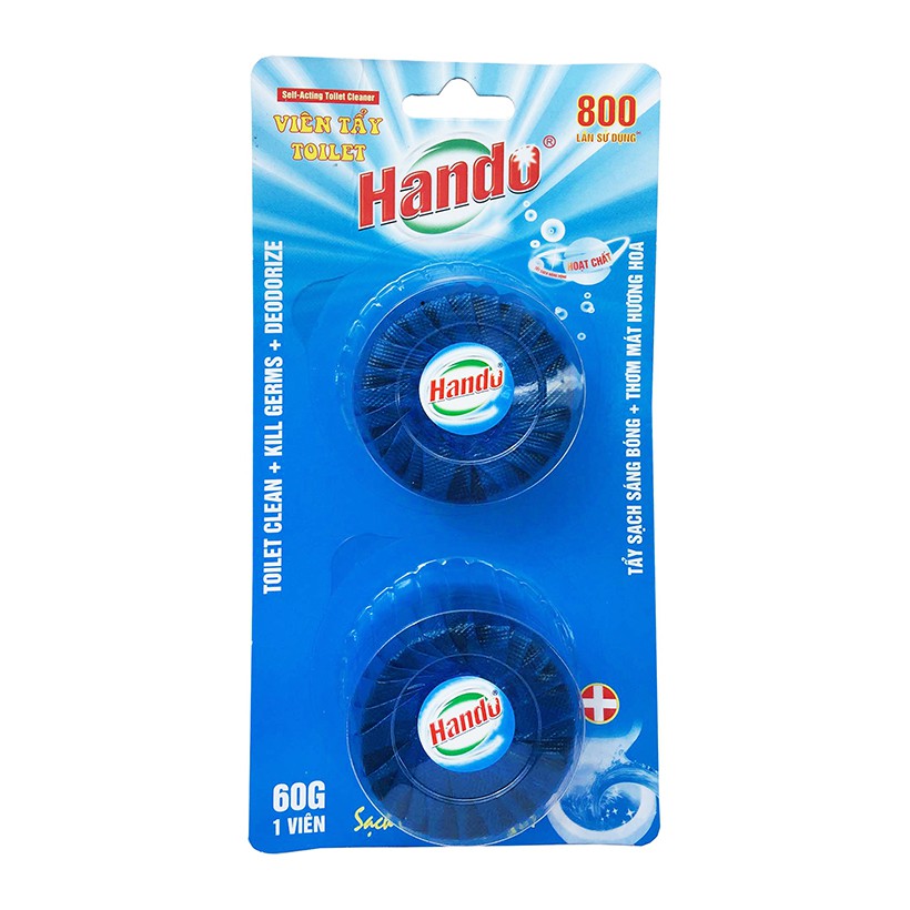 Vỉ 2 Viên tẩy và làm thơm toilet Hando