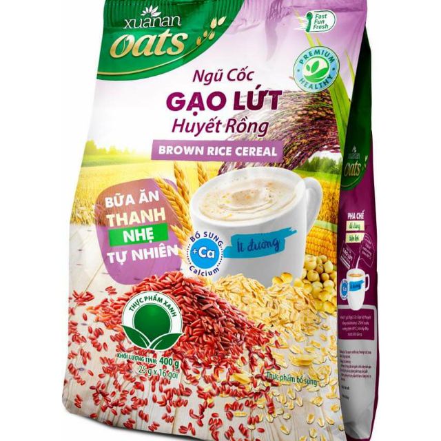 Ngũ cốc Gạo lức huyết rồng 400g( mẫu mới)